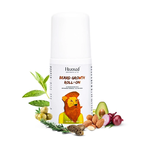 Beard Growth Roll On Beard Oil for Thicker, Longer, Patchy & Uneven Beard